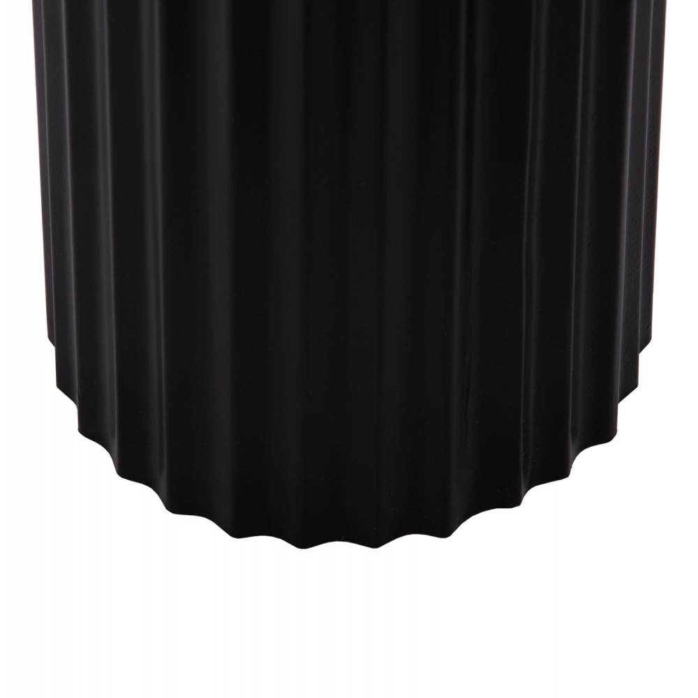 Σετ τραπέζια σαλονιού "ELAF" 2τμχ από μέταλλο/ξύλο σε χρώμα μαύρο/καφέ 56x54x48