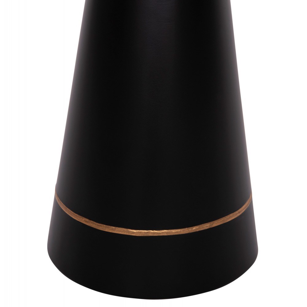 Σετ τραπέζια σαλονιού "BALLI" 2τμχ από μέταλλο σε χρώμα μαύρο/χρυσό Φ50 & Φ40