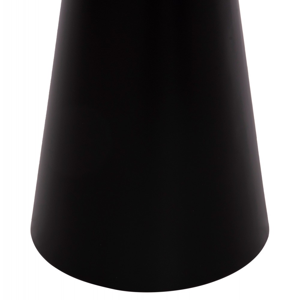 Σετ τραπέζια σαλονιού "RIFF" 2τμχ από μέταλλο/ξύλο σε χρώμα μαύρο/φυσικό Φ60 & Φ40