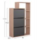 Παπουτσοθήκη "ROBBEN" σε χρώμα ανθρακί/oak 90x29.5x142.5