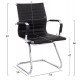 Πολυθρόνα επισκέπτη "BOSS" από μέταλλο/PU σε χρώμα μαύρο 54x56x87