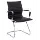Πολυθρόνα επισκέπτη "BOSS" από μέταλλο/PU σε χρώμα μαύρο 54x56x87