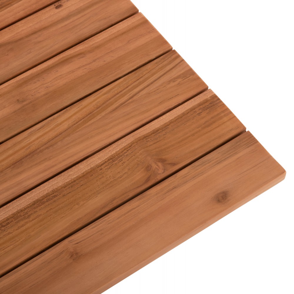 Επιφάνεια τραπεζιού από μασίφ ξύλο σε χρώμα φυσικό 80x80x4