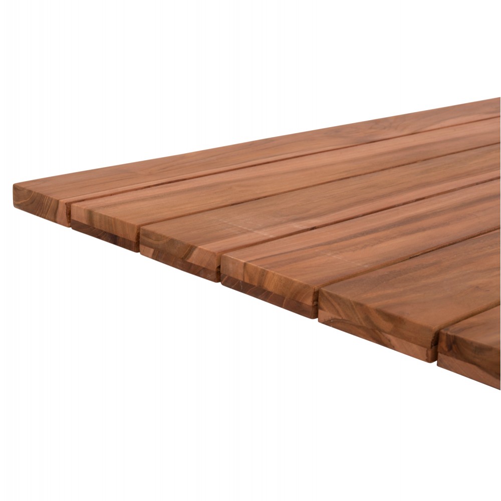 Επιφάνεια τραπεζιού από μασίφ ξύλο σε χρώμα φυσικό 80x80x4