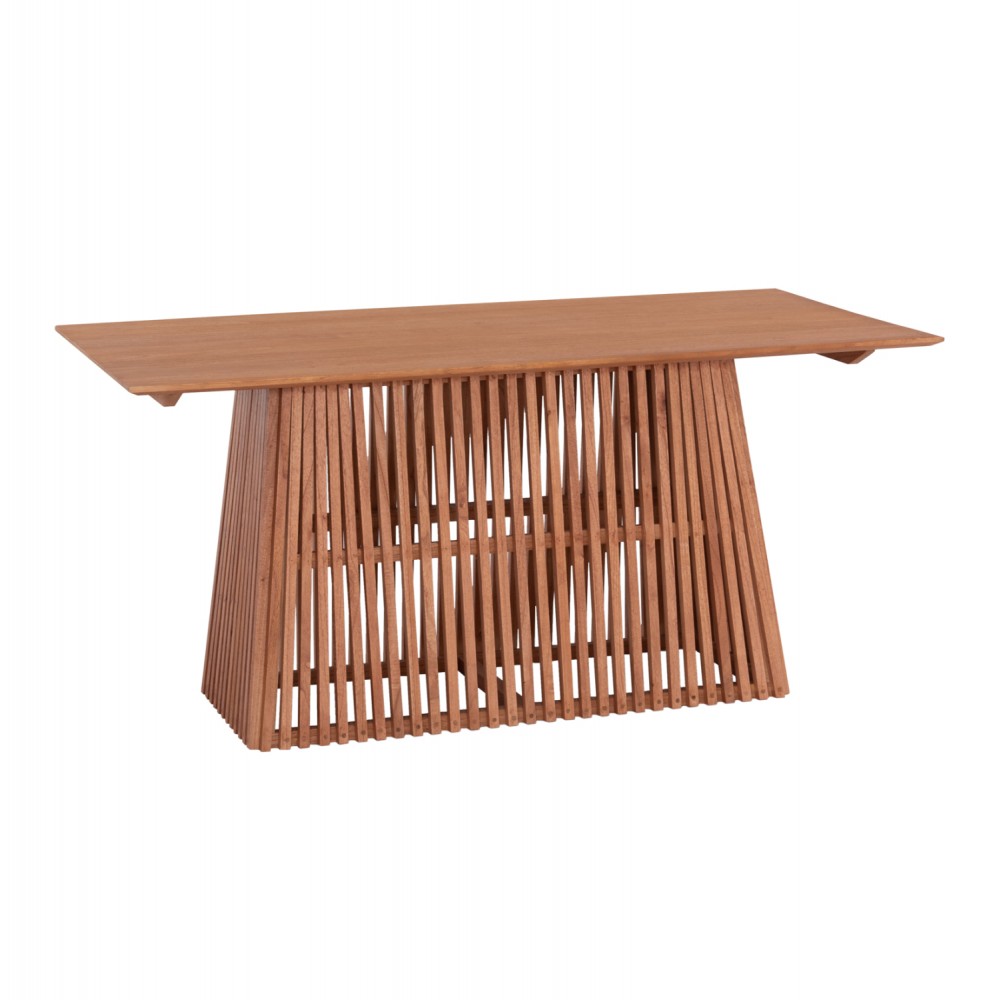 Τραπέζι τραπεζαρίας "FRANTZ" από ξύλο σε χρώμα φυσικό 160x79.5x76.5