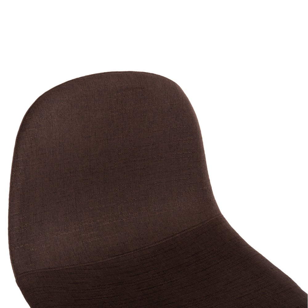 Σκαμπώ μπαρ "VINCENT" από μέταλλο/ύφασμα σε χρώμα μαύρο/καφέ 47x46x104