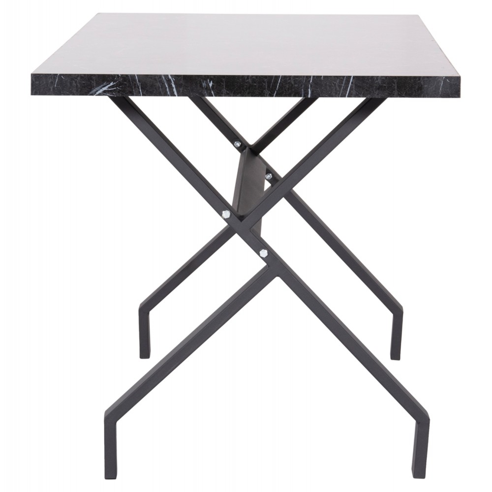 Τραπέζι τραπεζαρίας "LANA" σε χρώμα μαύρο μαρμάρου 140x70x72.5
