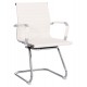 Πολυθρόνα επισκέπτη "BOSS" από μέταλλο/PU σε χρώμα λευκό 54x56x87