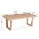 Τραπέζι "LEOPOLD" από ξύλο σε ανοιχτό φυσικό χρώμα 200.5x107x76