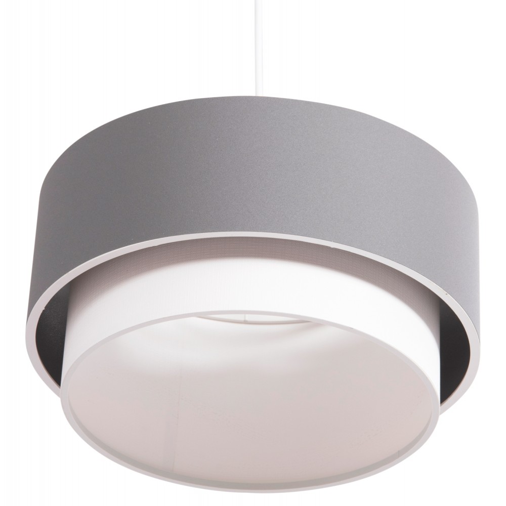 Φωτιστικό οροφής "KRIKS" από pvc σε χρώμα γκρι/λευκό Φ30x70