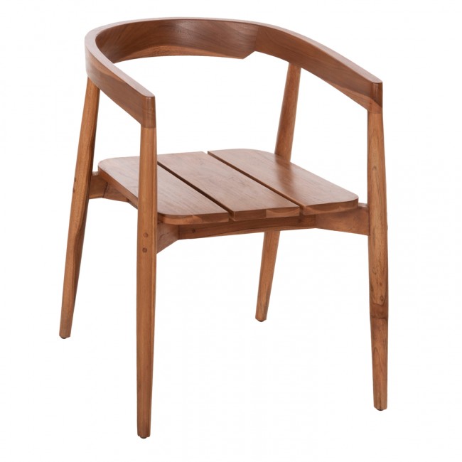 Πολυθρόνα "ADONIS" από ξύλο σε χρώμα φυσικό 53x54x73