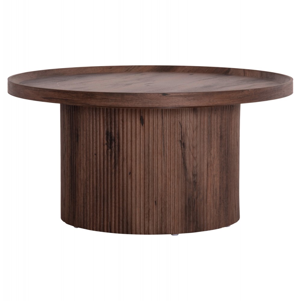 Τραπέζι σαλονιού "MARGON" από mdf σε χρώμα σκούρο καφέ Φ80x40.5