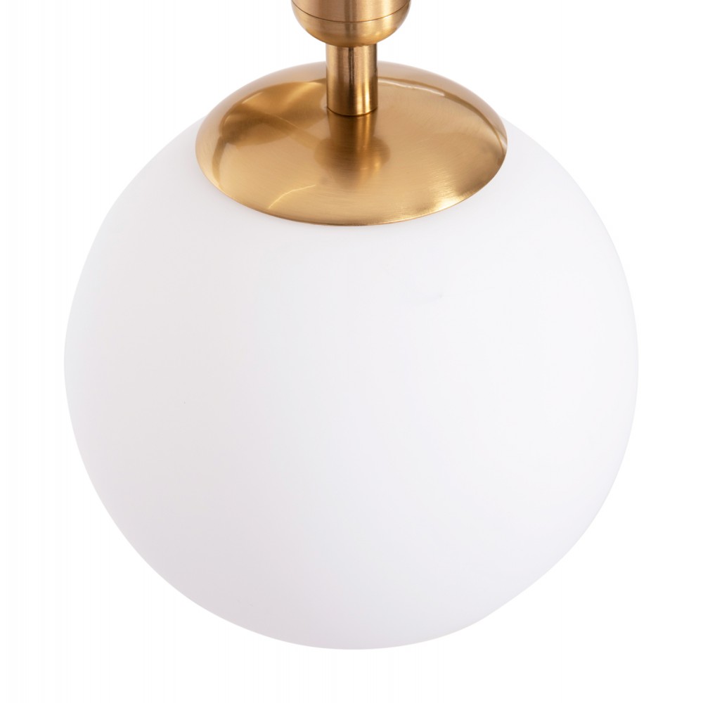 Απλίκα τοίχου "HOMY" από μέταλλο/γυαλί σε χρώμα χρυσό 14x21x33