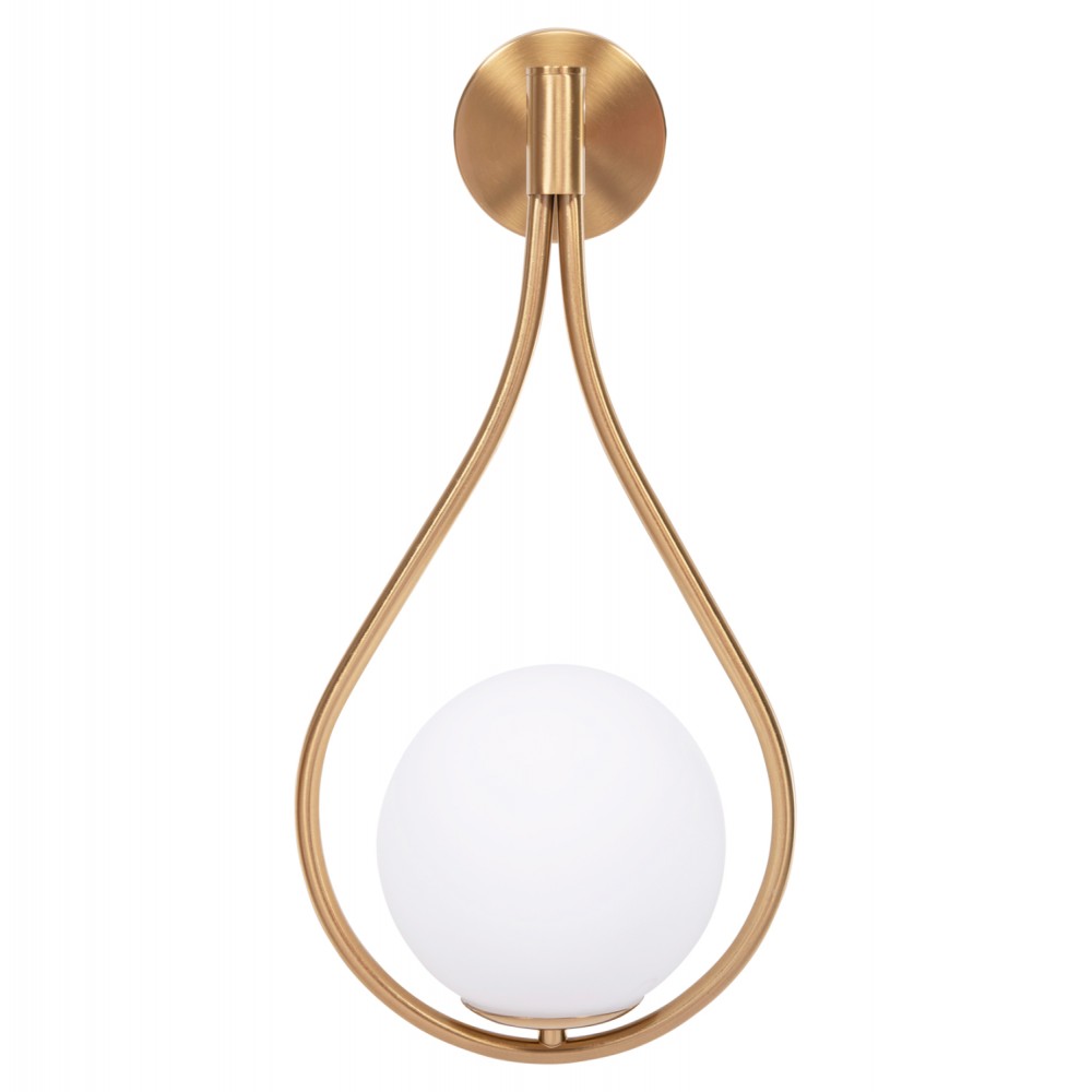 Απλίκα τοίχου "BAIS" από μέταλλο σε χρώμα χρυσό 21x21x44