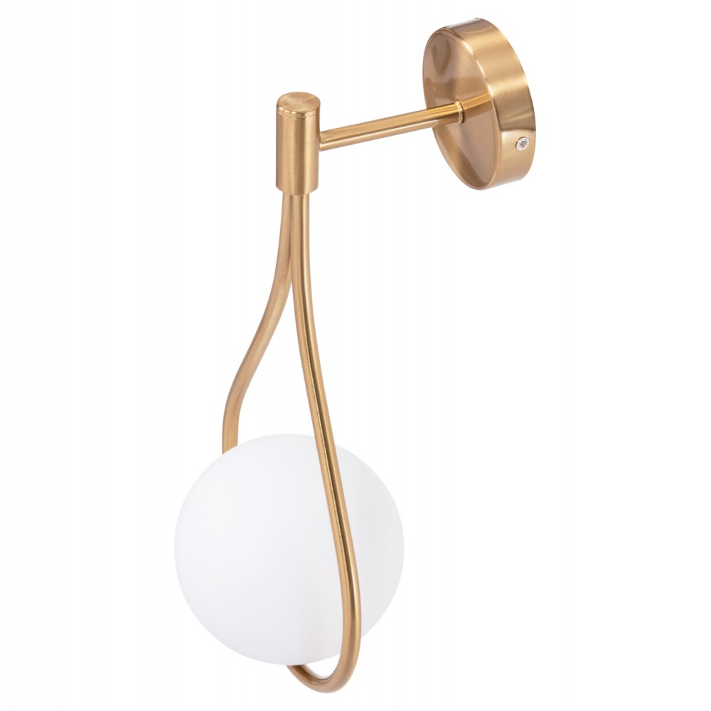 Απλίκα τοίχου "BAIS" από μέταλλο σε χρώμα χρυσό 21x21x44