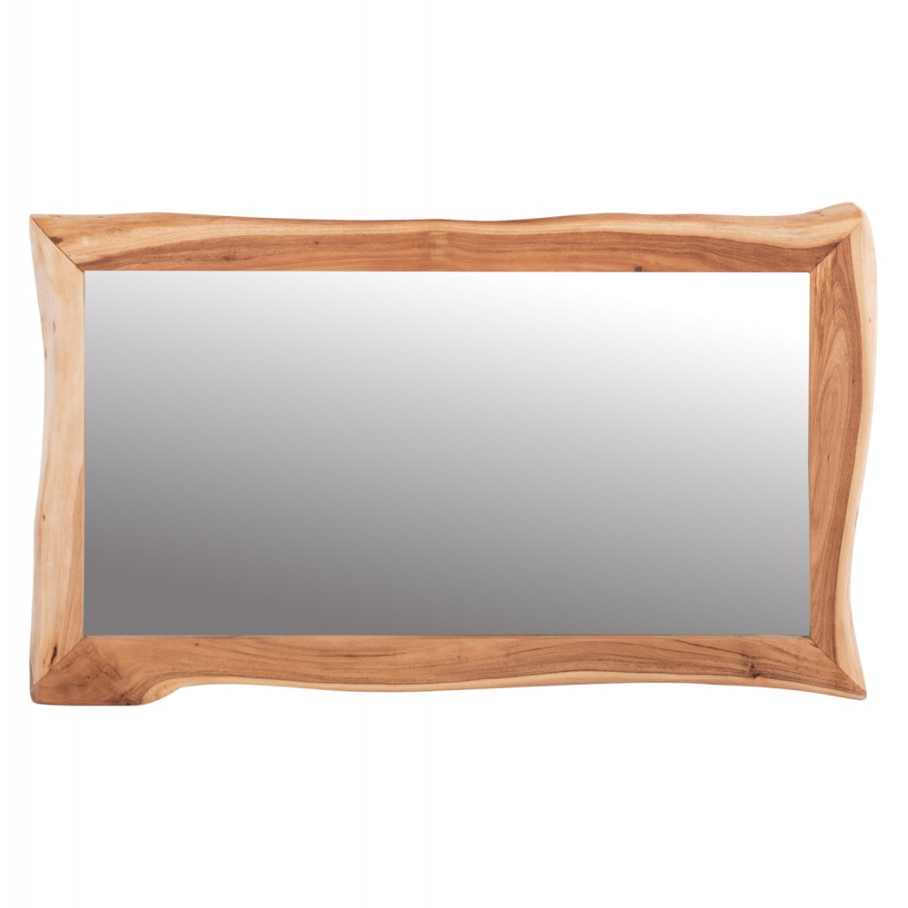 Καθρέπτης "ZION" από ξύλο σε χρώμα φυσικό 140x4x80