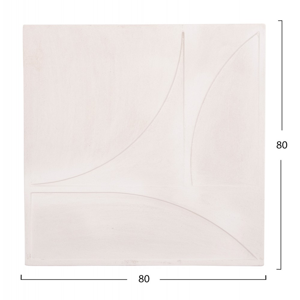 Πίνακας "SANTORINI" από mdf σε χρώμα υπόλευκο 80x80