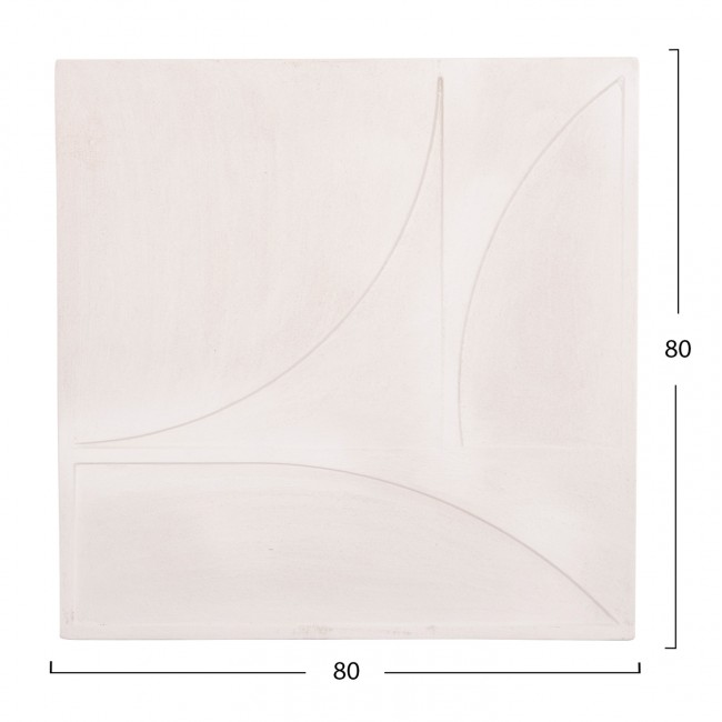 Πίνακας "SANTORINI" από mdf σε χρώμα υπόλευκο 80x80