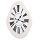 Ρολόι τοίχου "SANTORINI" από mdf σε χρώμα υπόλευκο/μαύρο 58x2.5x61