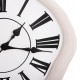 Ρολόι τοίχου "SANTORINI" από mdf σε χρώμα υπόλευκο/μαύρο 58x2.5x61
