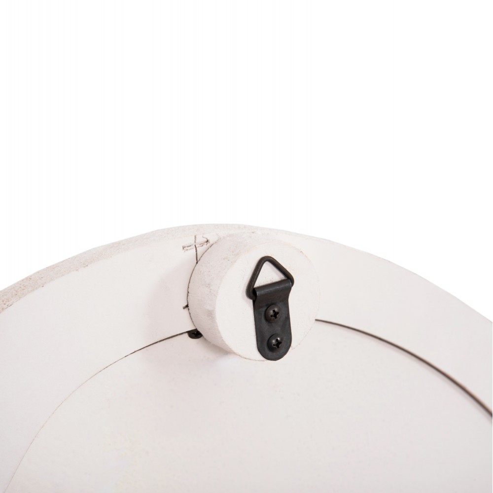 Ρολόι τοίχου "SANTORINI" από mdf σε χρώμα υπόλευκο/μαύρο 58x2.5x61