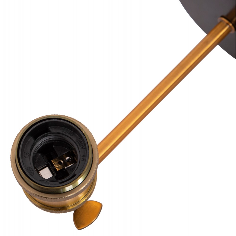 Απλίκα τοίχου "RESTON" από μέταλλο/αλουμίνιο σε χρώμα μαύρο/χρυσό 10x10x26 Ε27