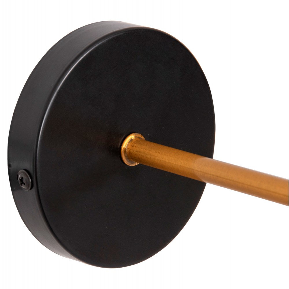 Απλίκα τοίχου "RESTON" από μέταλλο/αλουμίνιο σε χρώμα μαύρο/χρυσό 10x10x26 Ε27