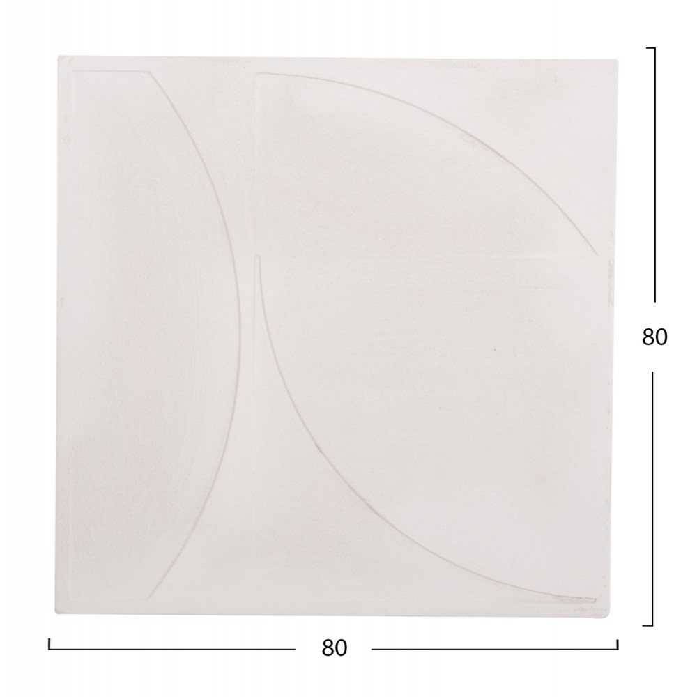 Πίνακας "SANTORINI" από mdf σε χρώμα υπόλευκο 80x80