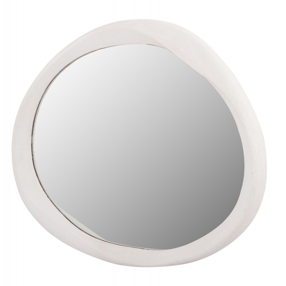 Καθρέπτης τοίχου "SANTORINI" από mdf σε χρώμα υπόλευκο 90x3,2x60