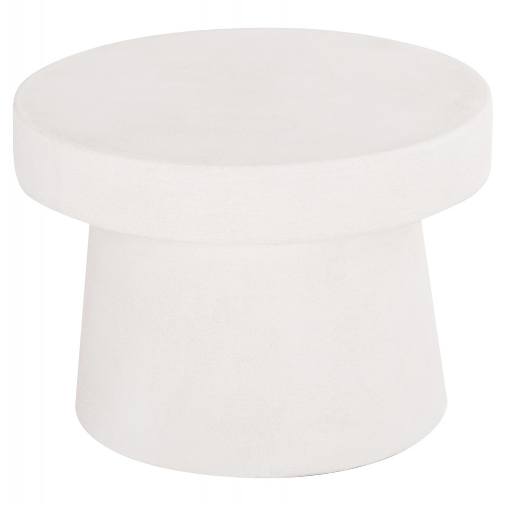 Τραπέζι σαλονιού "SANTORINI" από mdf σε χρώμα υπόλευκο Φ60x42.5