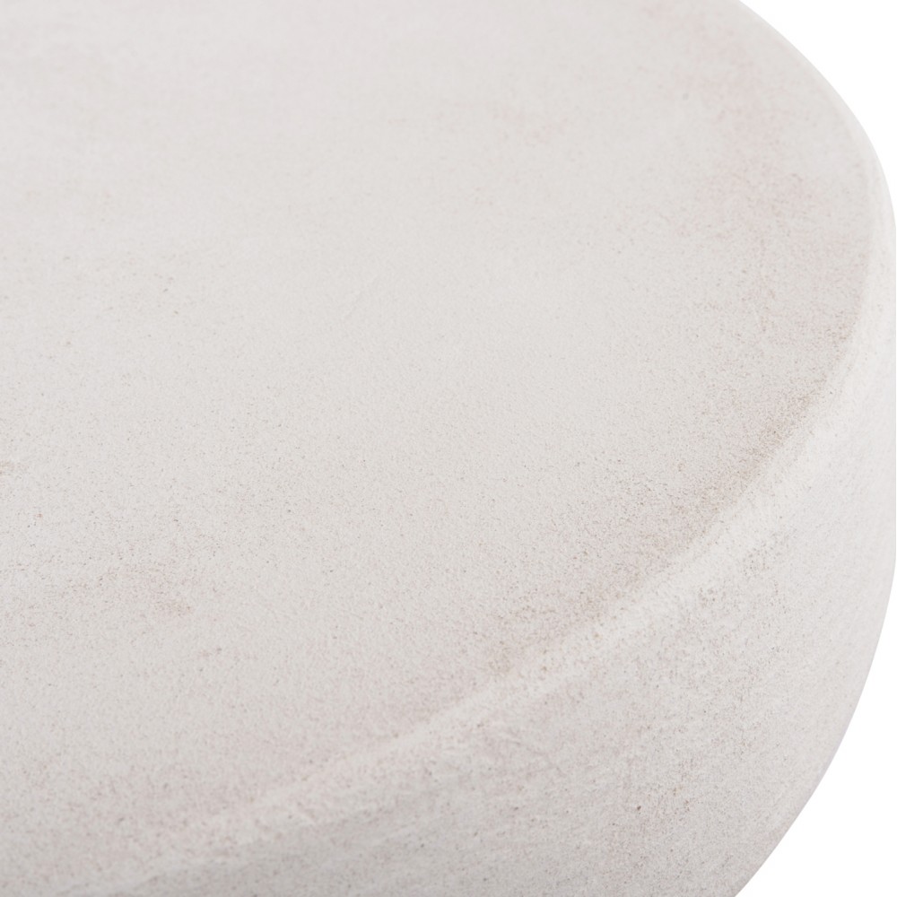 Τραπέζι σαλονιού "SANTORINI" από mdf σε χρώμα υπόλευκο Φ60x42.5