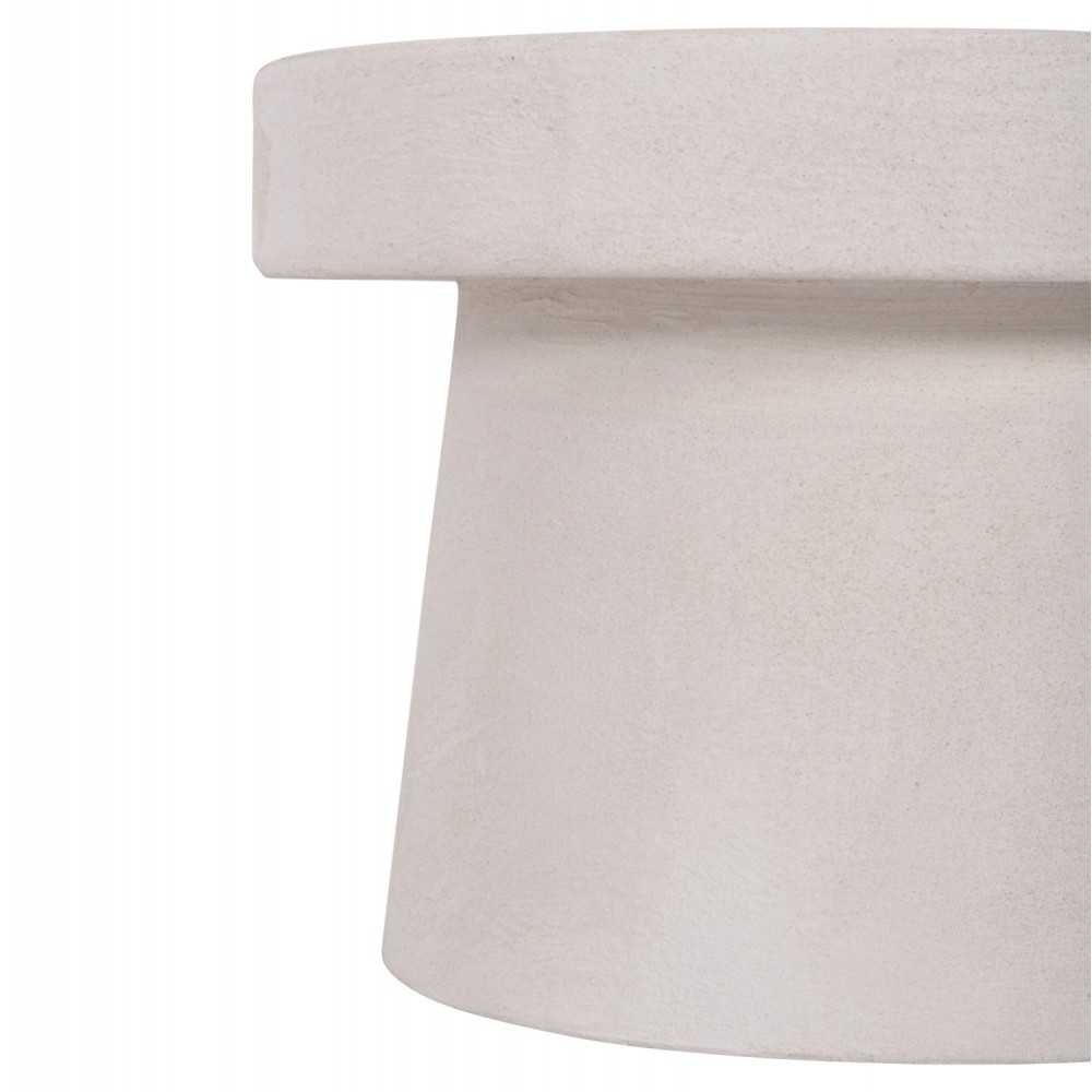 Τραπέζι σαλονιού "SANTORINI" από mdf σε χρώμα υπόλευκο Φ60x42.5