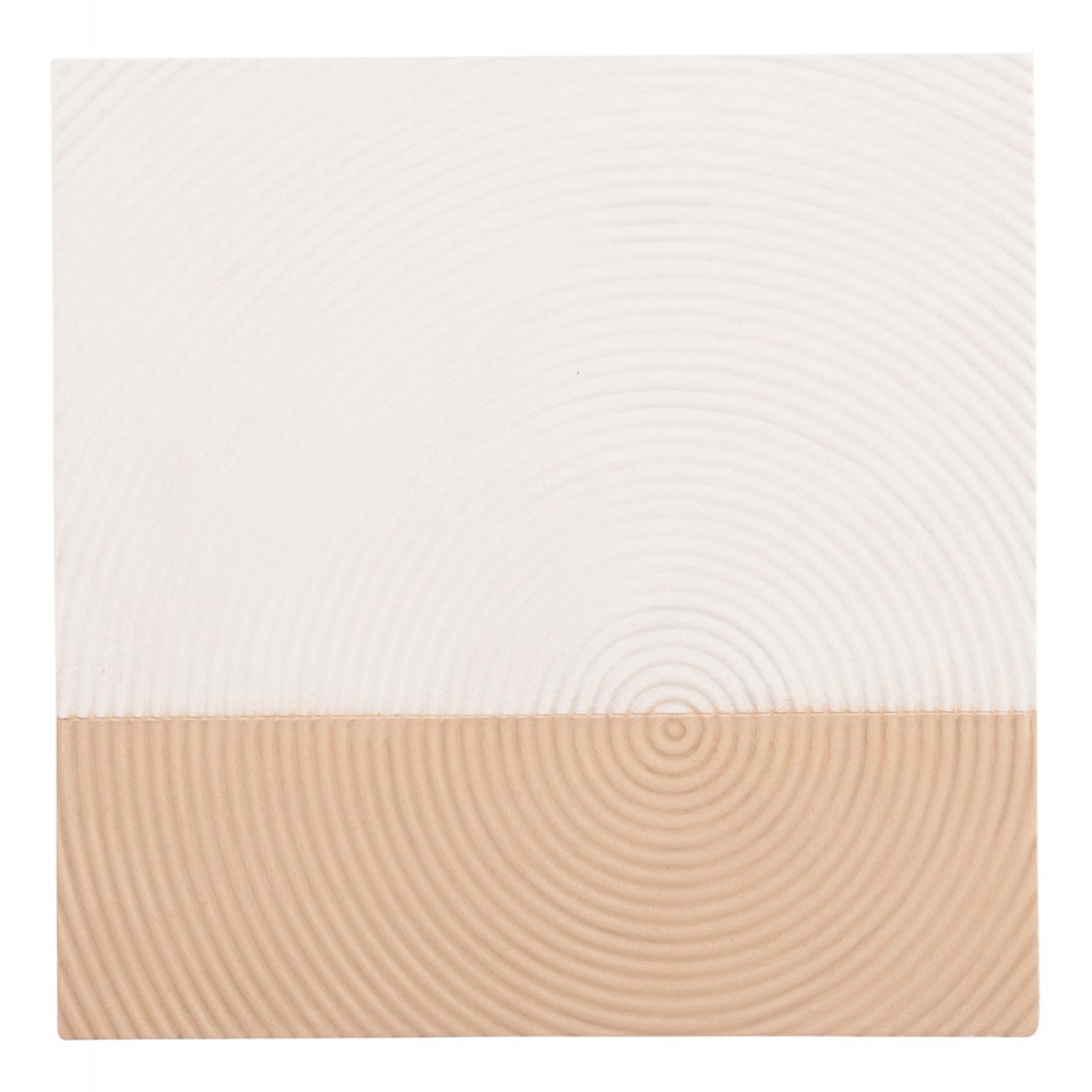 Πίνακας "SANTORINI" από mdf σε χρώμα υπόλευκο/καφέ 80x80