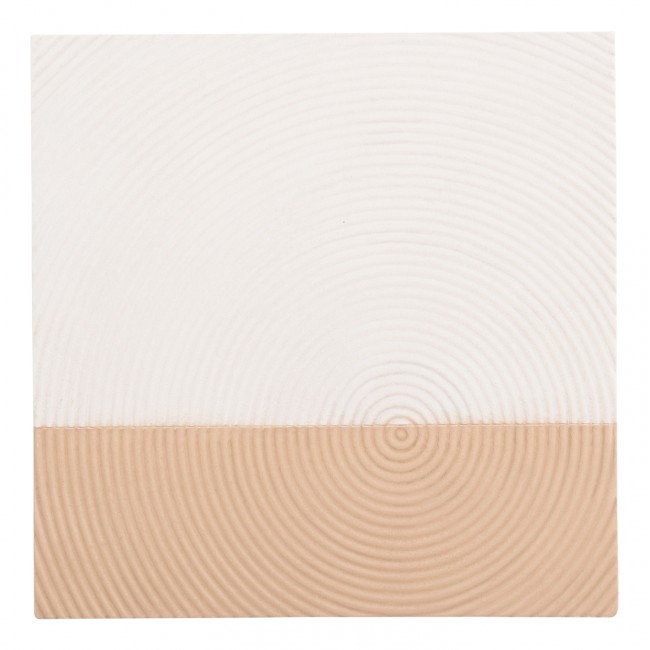 Πίνακας "SANTORINI" από mdf σε χρώμα υπόλευκο/καφέ 80x80