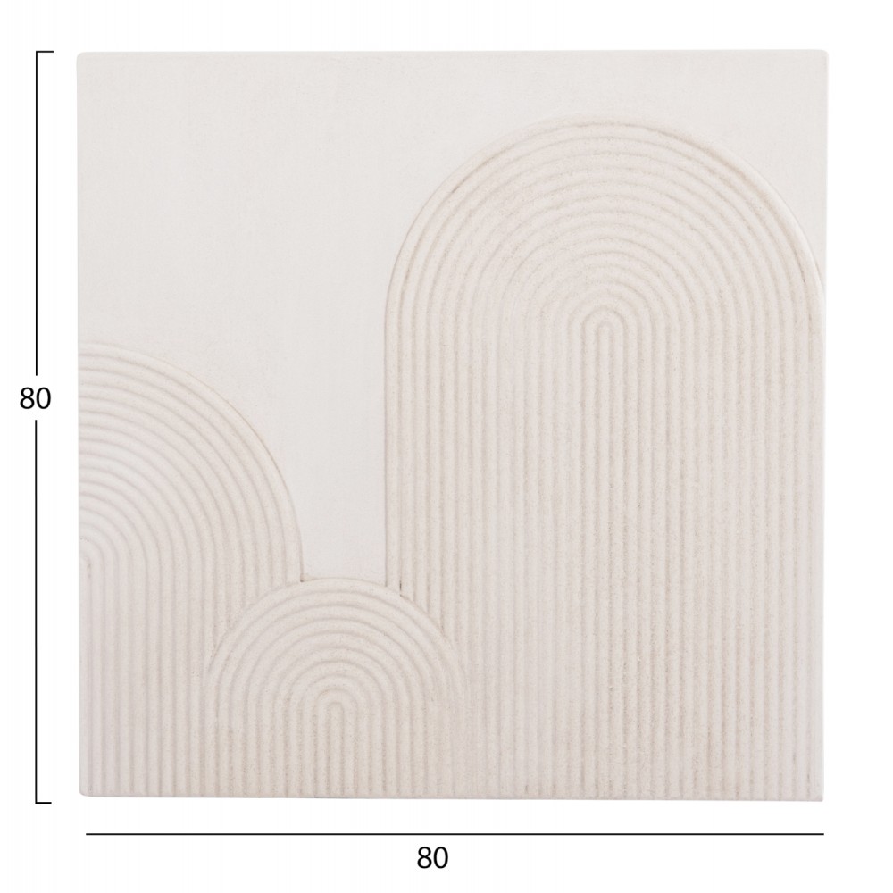 Πίνακας "SANTORINI" από mdf σε χρώμα υπόλευκο 80x80