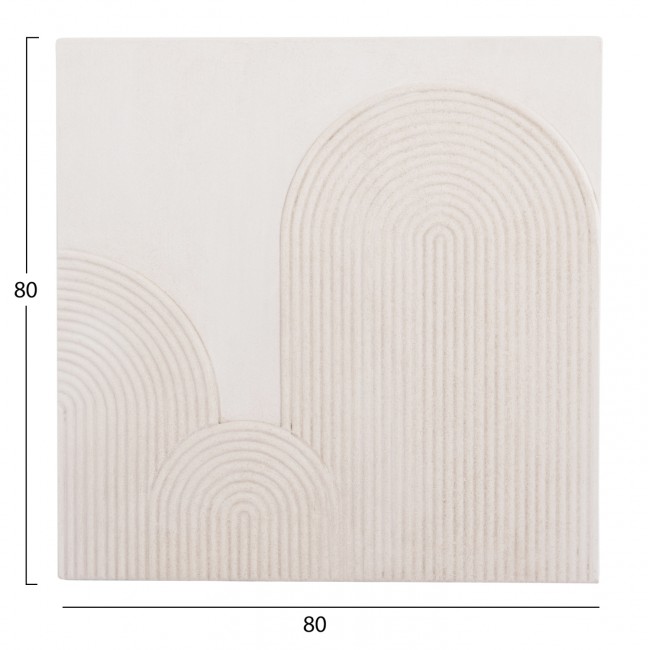 Πίνακας "SANTORINI" από mdf σε χρώμα υπόλευκο 80x80