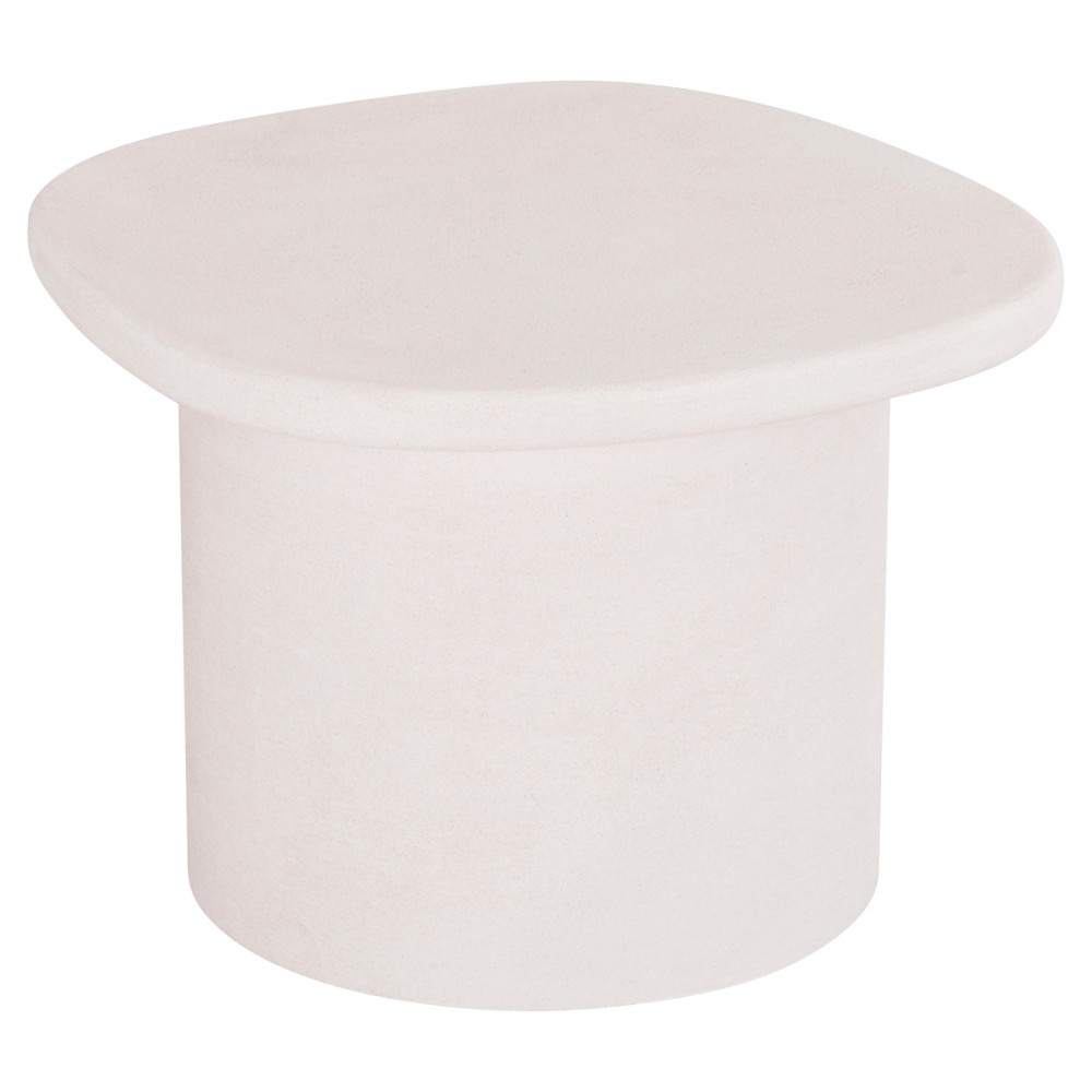 Τραπέζι σαλονιού "SANTORINI" από mdf σε χρώμα υπόλευκο 54x54.5x40