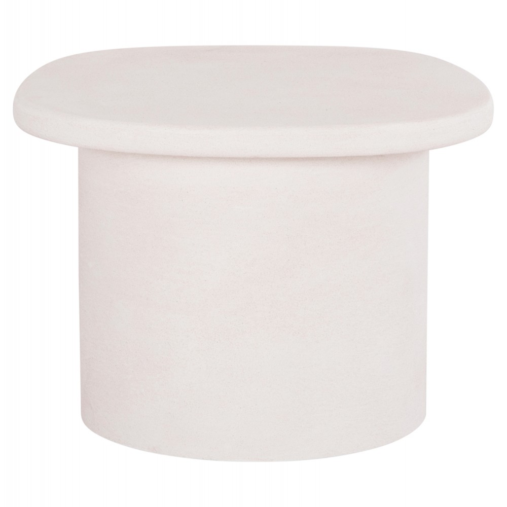 Τραπέζι σαλονιού "SANTORINI" από mdf σε χρώμα υπόλευκο 54x54.5x40