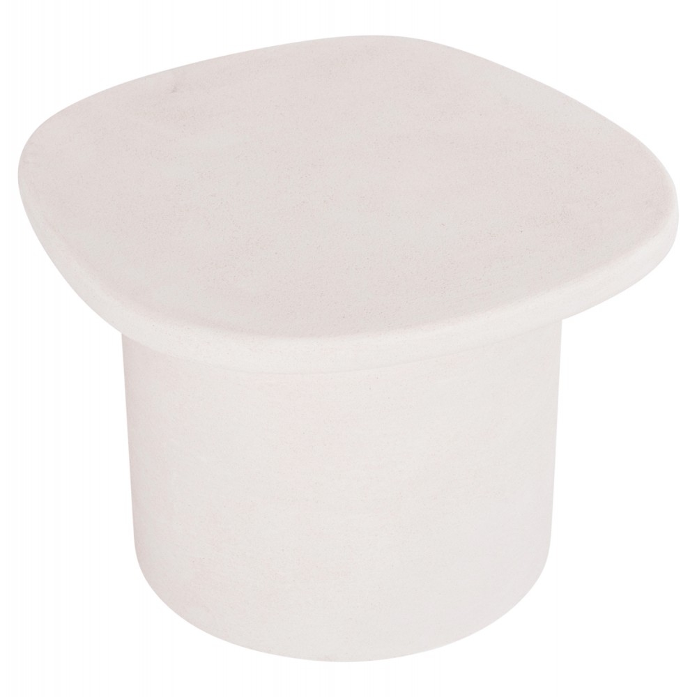 Τραπέζι σαλονιού "SANTORINI" από mdf σε χρώμα υπόλευκο 54x54.5x40