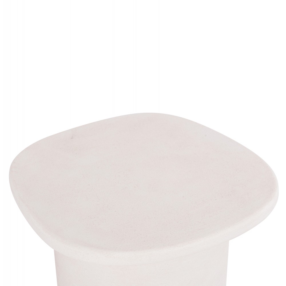 Τραπέζι σαλονιού "SANTORINI" από mdf σε χρώμα υπόλευκο 54x54.5x40