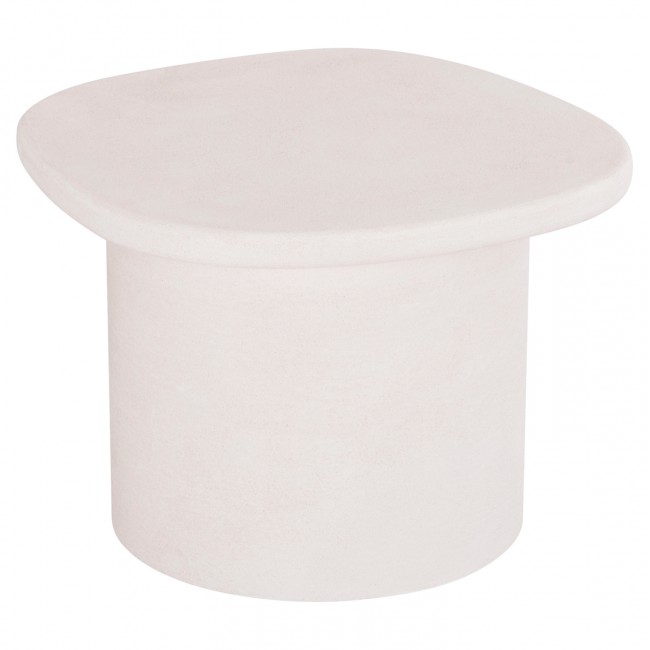 Τραπέζι σαλονιού "SANTORINI" από mdf σε χρώμα υπόλευκο 54x54.5x40