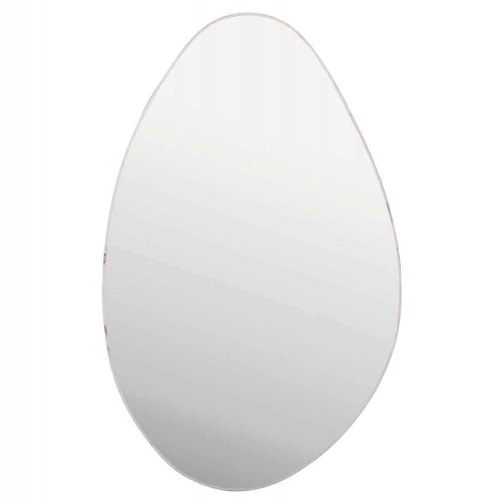 Καθρέπτης τοίχου "DROP" από mdf σε χρώμα λευκό μαρμάρου 50x80