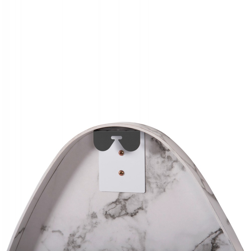 Καθρέπτης τοίχου "DROP" από mdf σε χρώμα λευκό μαρμάρου 50x80