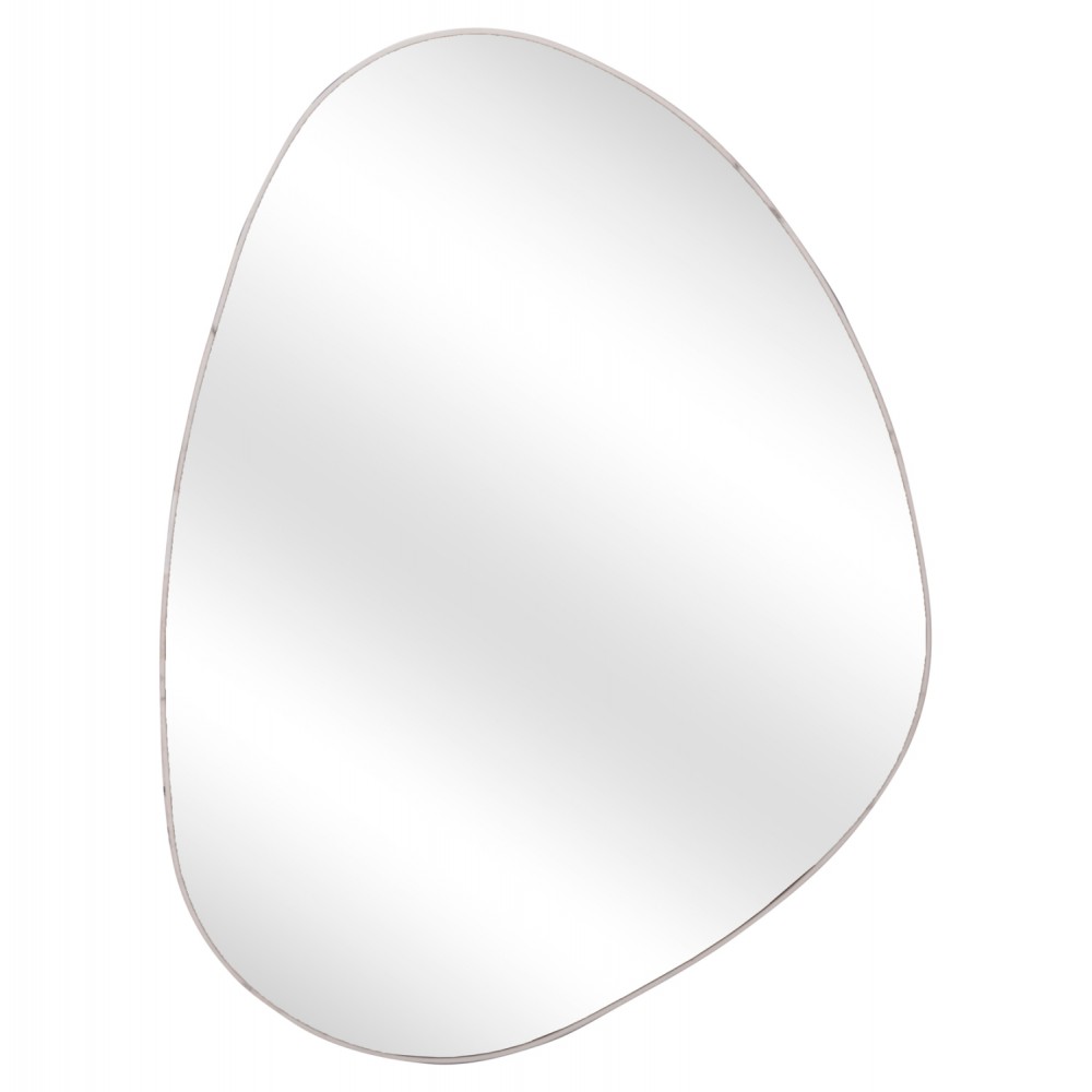 Καθρέπτης τοίχου "IRREGU" από mdf σε χρώμα λευκό μαρμάρου 60x80