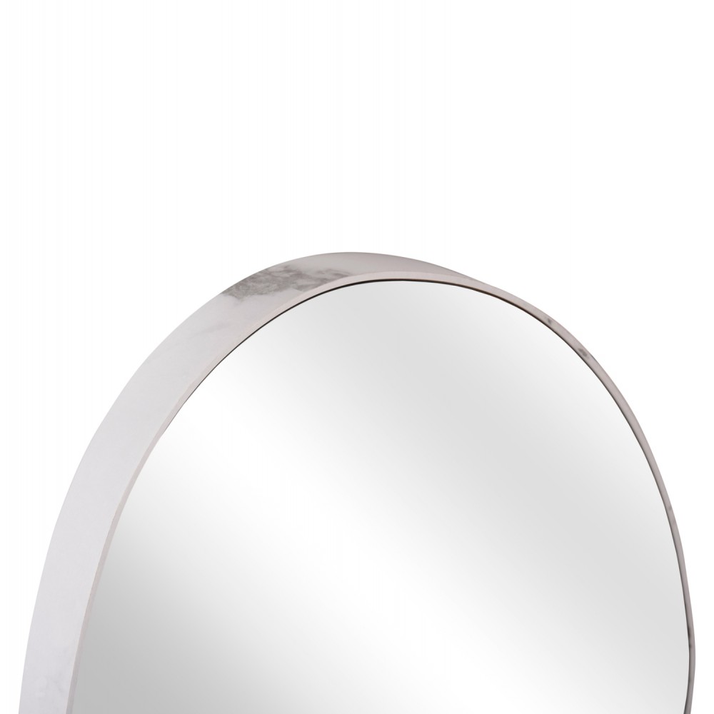 Καθρέπτης τοίχου "IRREGU" από mdf σε χρώμα λευκό μαρμάρου 60x80