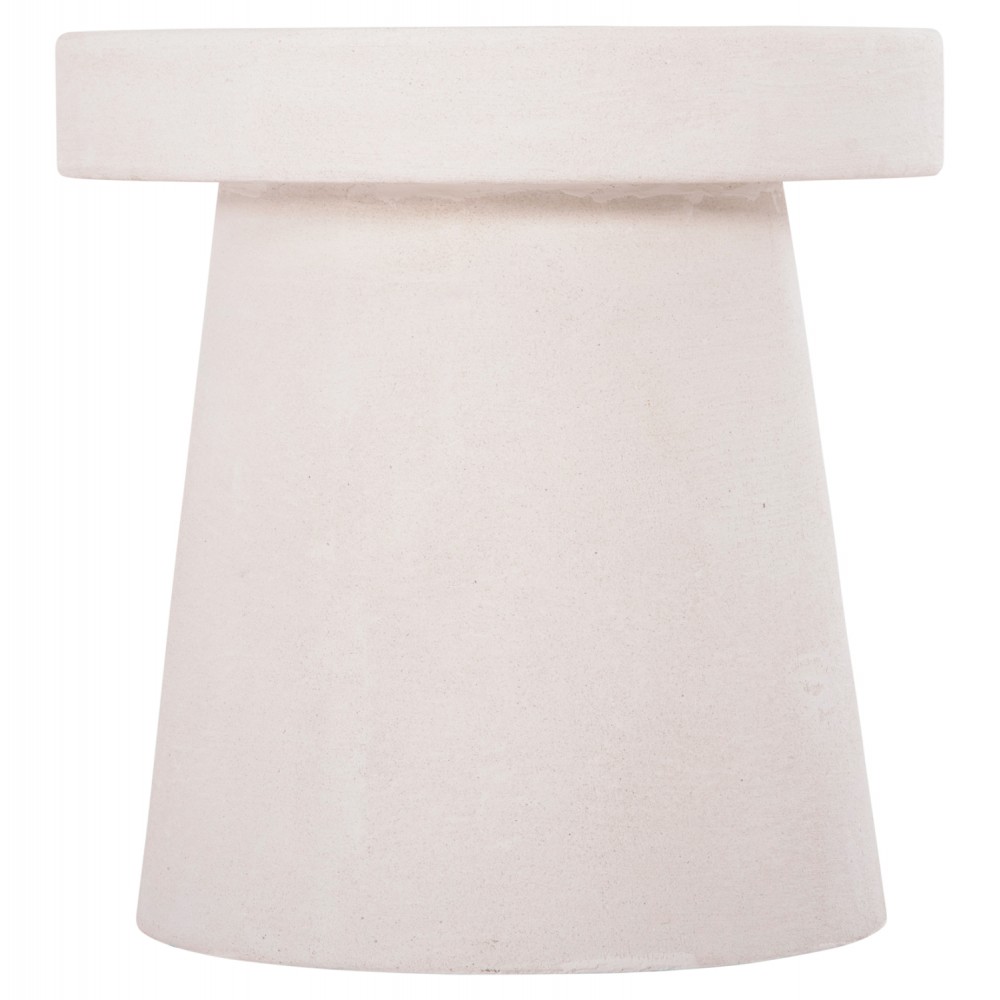 Τραπέζι σαλονιού "SANTORINI" από mdf σε χρώμα υπόλευκο Φ48x49