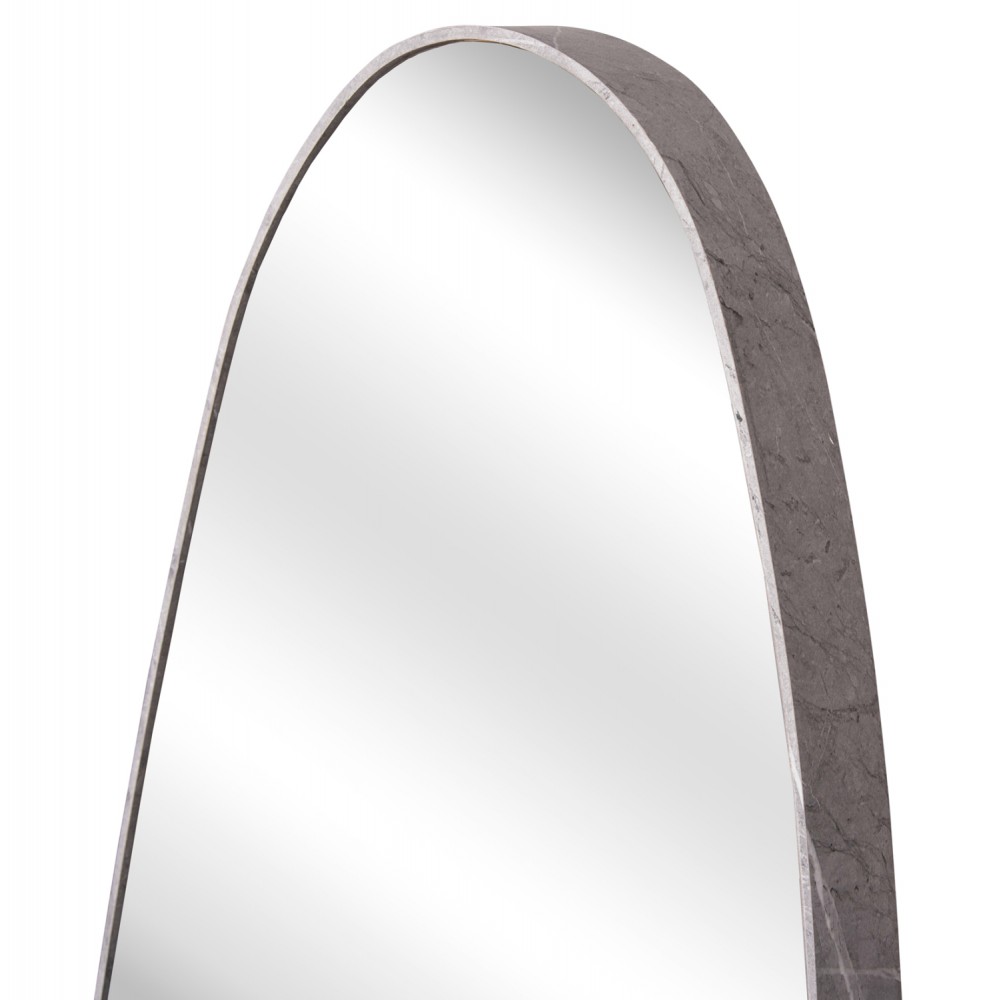 Καθρέπτης τοίχου "CRITHER" από mdf σε χρώμα γκρι μαρμάρου 49x140