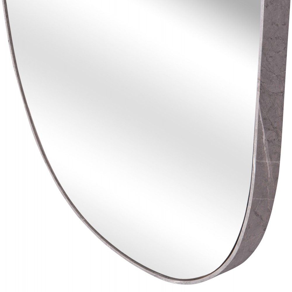 Καθρέπτης τοίχου "CRITHER" από mdf σε χρώμα γκρι μαρμάρου 49x140