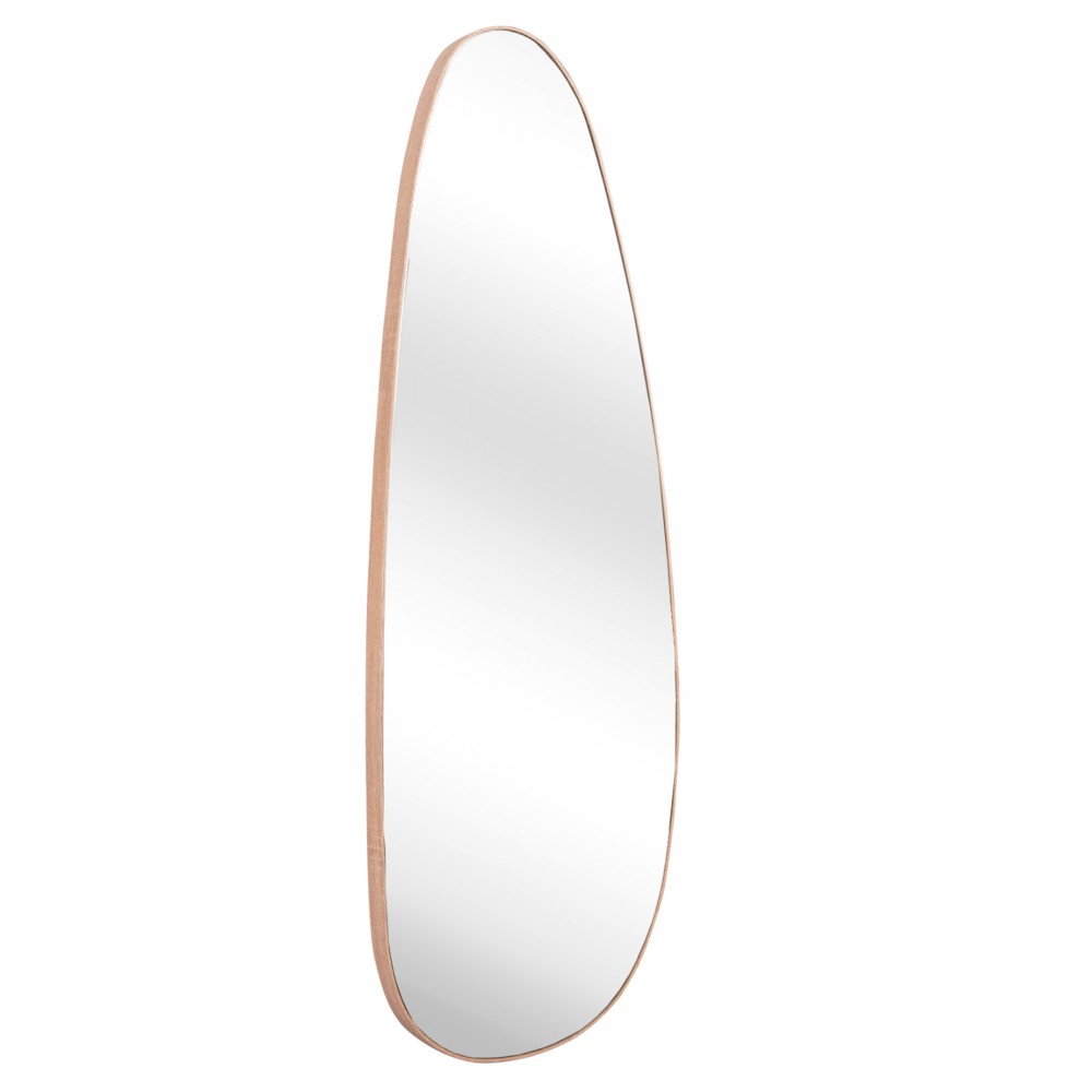 Καθρέπτης τοίχου "CRITHER" από mdf σε χρώμα φυσικό 49x140