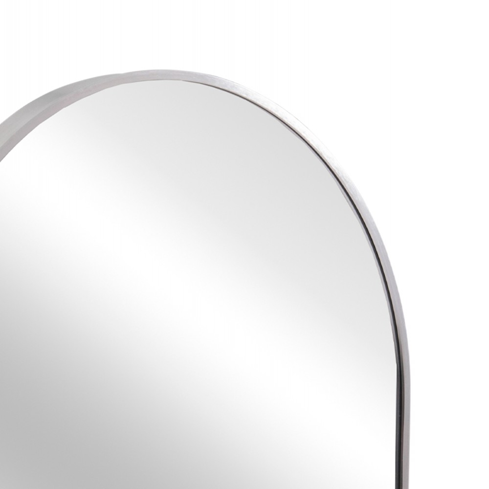 Καθρέπτης "ARCHER" από αλουμίνιο σε χρώμα ασημί 59x79